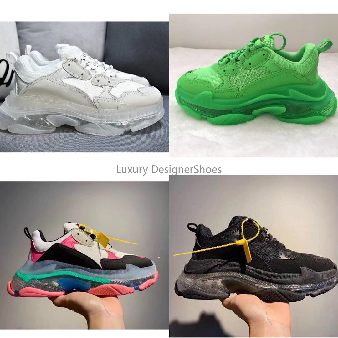 

Balanciaga Triple S 3.0 Shoe fashion Designer Casual Shoes Luxury shoes women's Combination Nitrogen Outsole Crystal Bottom Dad Casual Shoes, Black