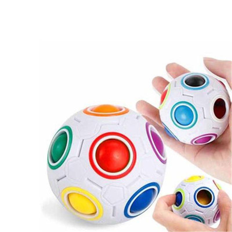 

Boys Girls Magic ball Decompression Toy Antistress Cube Kids Puzzles Educational Coloring Learning Toys for Children Adults Desk Office Anti tress, As picture