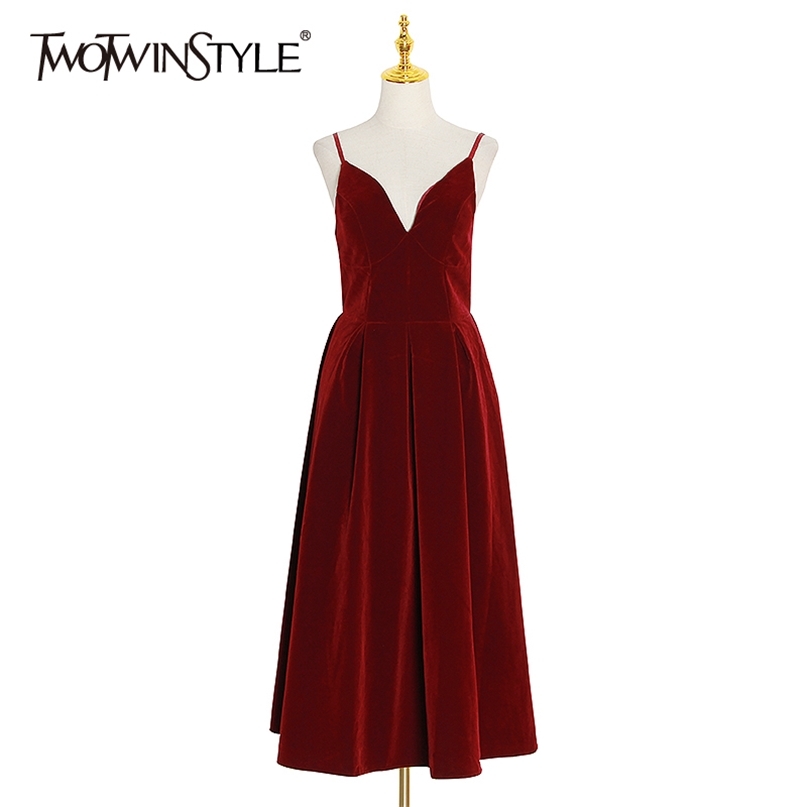 

Backless Sexy Party Dress For Women V Neck Spaghetti Sleeveless High Waist Elegant Dresses Female Summer 210520, Black
