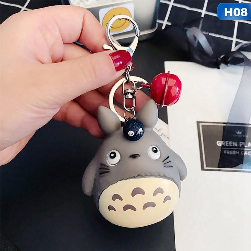 

Keychains Fashion Cute Kawaii Kitten Cat Key Chain Ring Anime Totoro Keychain Creative Trinket Charm Women Girl Kids Keyring
