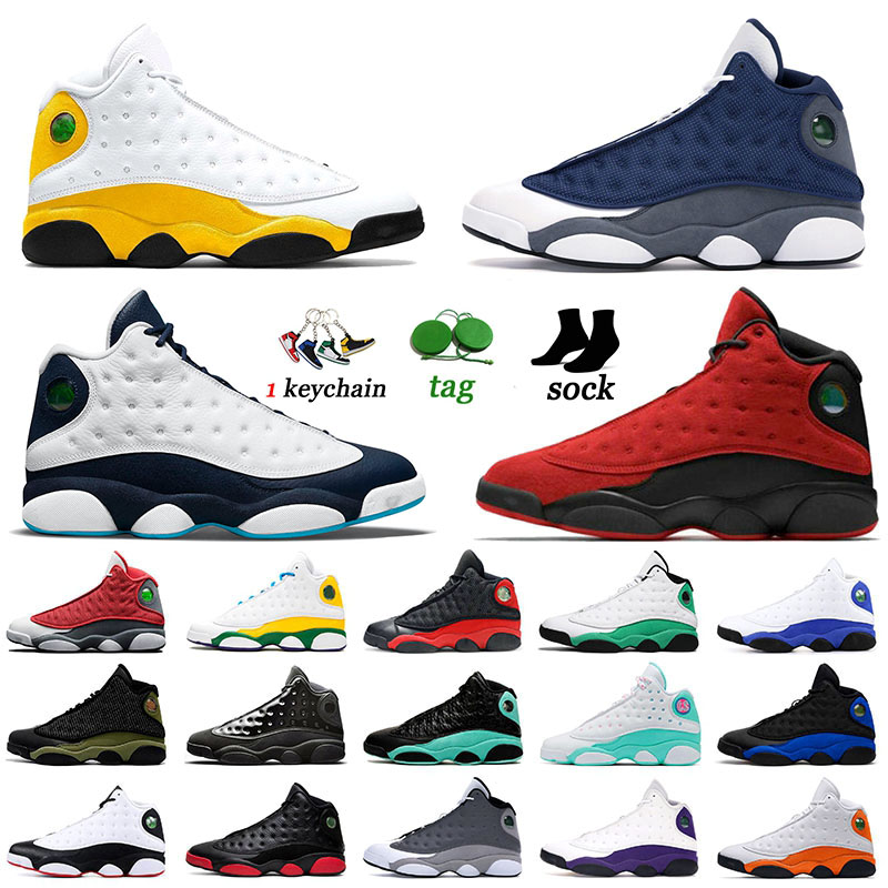 

Jumpman 13 Basketball Shoes 13s XIII Men's Women's Trainers Dark Powder Blue Court Purple Flint Reverse Bred Lakers Island Wolf Grey Sports Sneakers Size 36-47