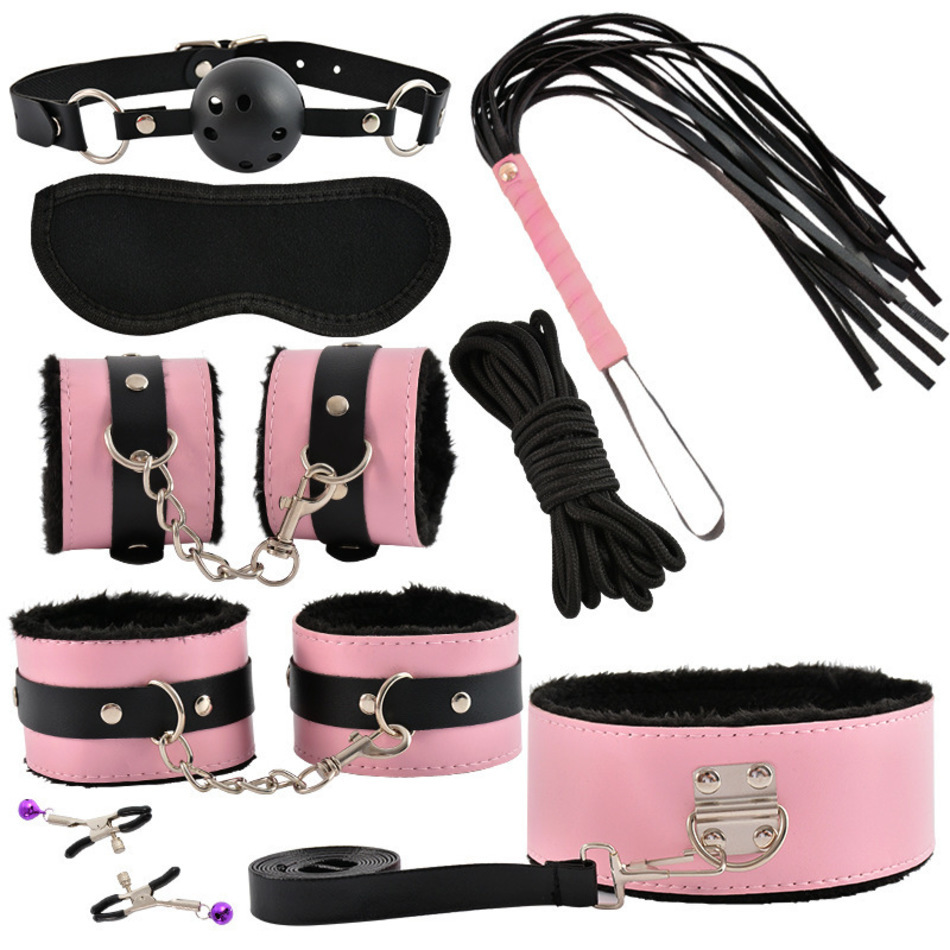 

Sm Adult Decompression Toys Alternative Binding Eight Piece Set Couple Training Bed Toy Handcuffs FAR9