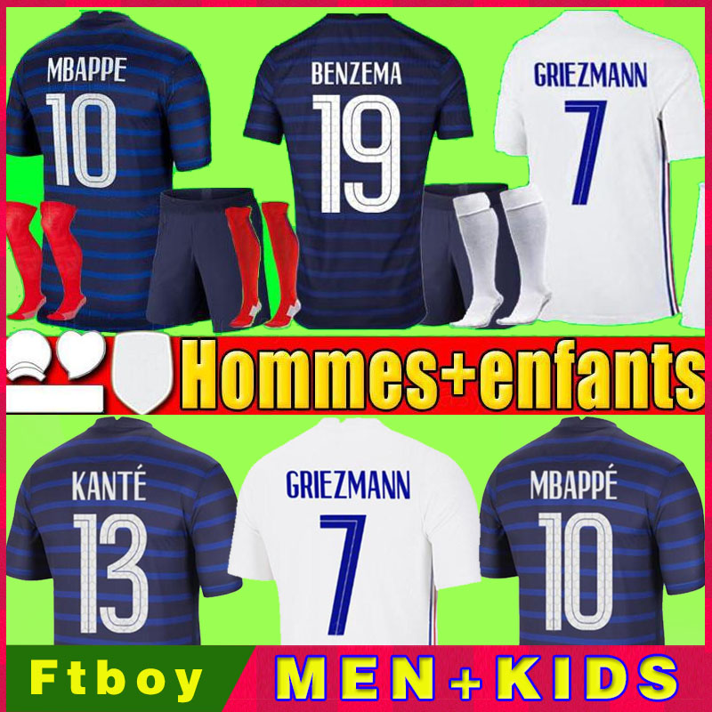 

Maillots de football 2021 THAILAND QUALITY 20 21 soccer jersey BENZEMA MBAPPE GRIEZMANN POGBA maillot foot FEKIR PAVARD kit top shirt hommes enfants MEN + kids, Away
