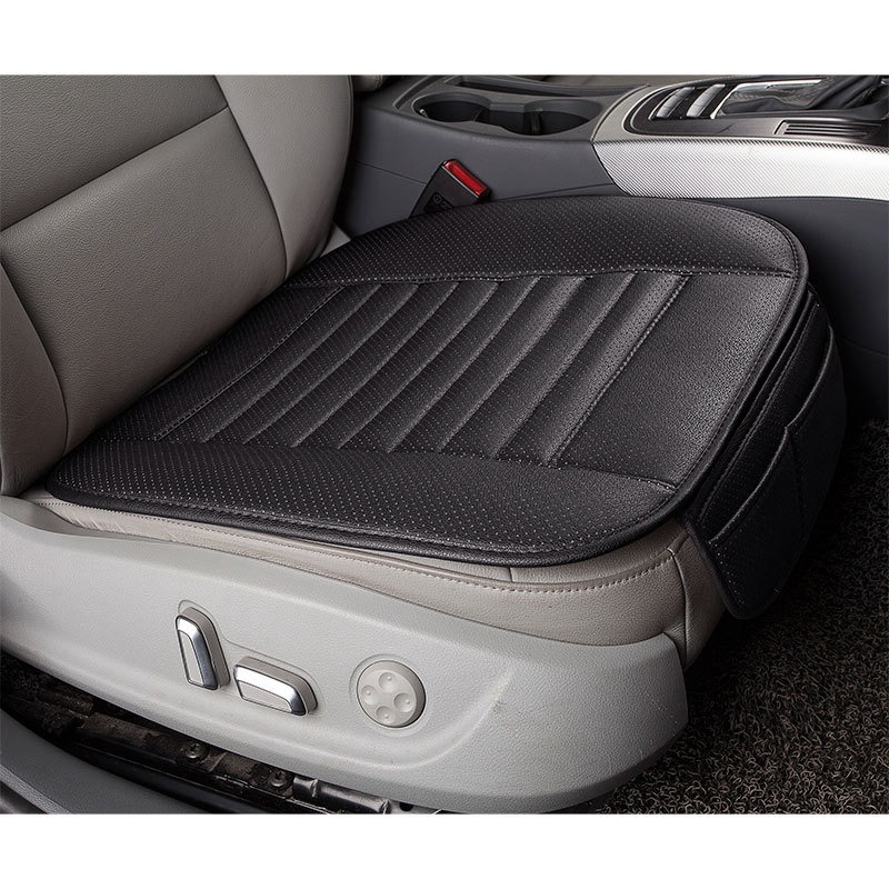 

Universal Car Seat Cushions Single-Piece Cushion Without Backrest Bamboo Charcoal Cars Seats Cover PU Leather Interior Accessories