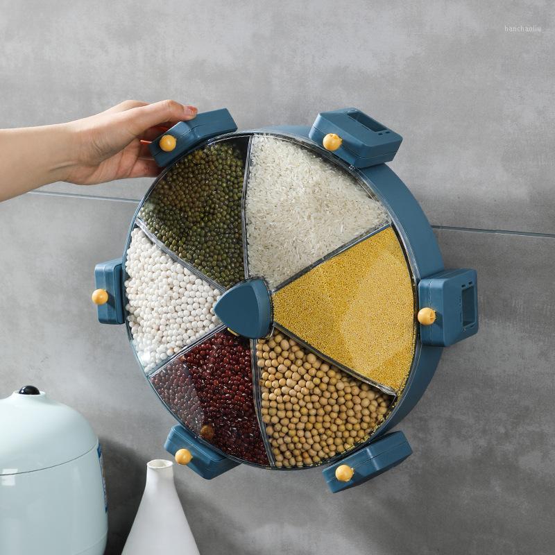 

Rotating Household Multi-Functional 20 Jin Kitchen Wall Hanging Classification Moisture-Proof Insect-Proof Sealed Box Storage Bottles & Jars