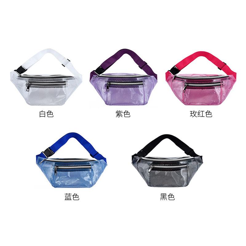 

Fashion Belt Bag Summer Men And Women Waterproof Sports Mobile Phone Crossbody Chest Waist Bags, Black