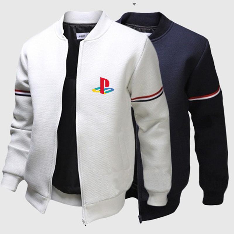

Men' Jackets Playstation Printing Jacket 2021 Spring Windbreaker Pilot Coat Army Bomber Cargo Flight Male Clothes