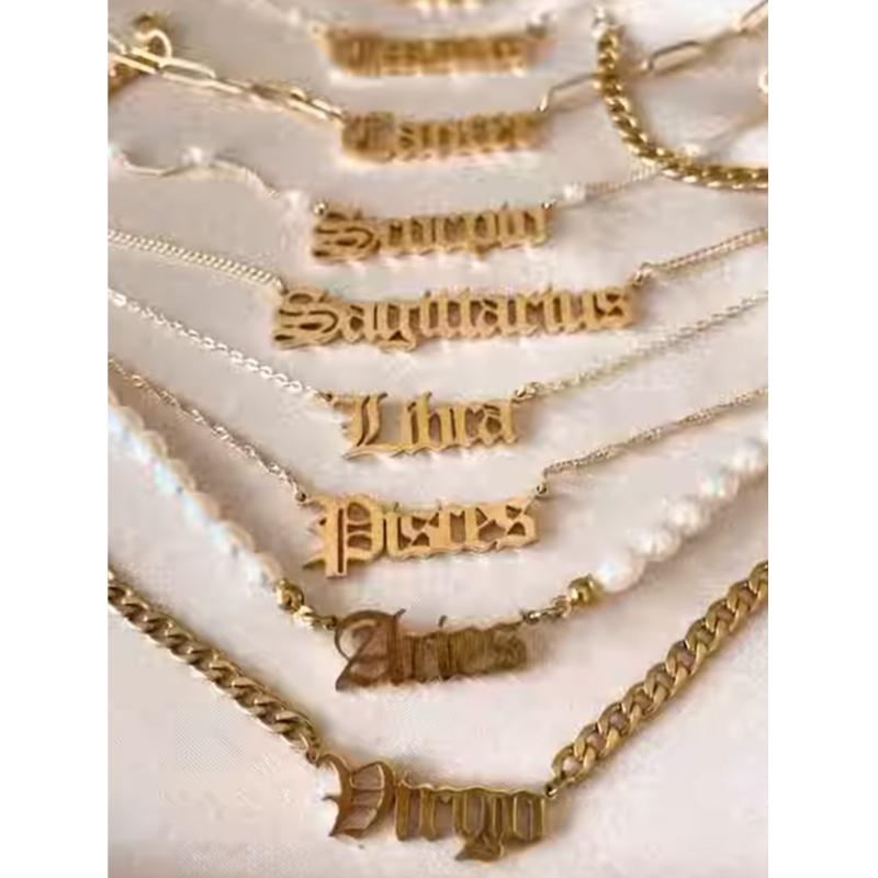 

Chokers Zodiac Sign Letter Pearl Necklace For Women 12 Constellation Choker Anniversary Birthday Gift Alphabet Jewelry 2022 Trend