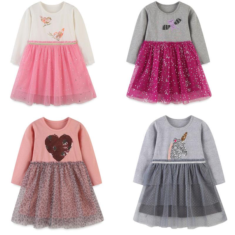 

Girl's Dresses Girls Princess Mesh Christmas Toddler Kids Cotton Dress Long Sleeved Clothing For Year 2022 Children's Party, Red;yellow