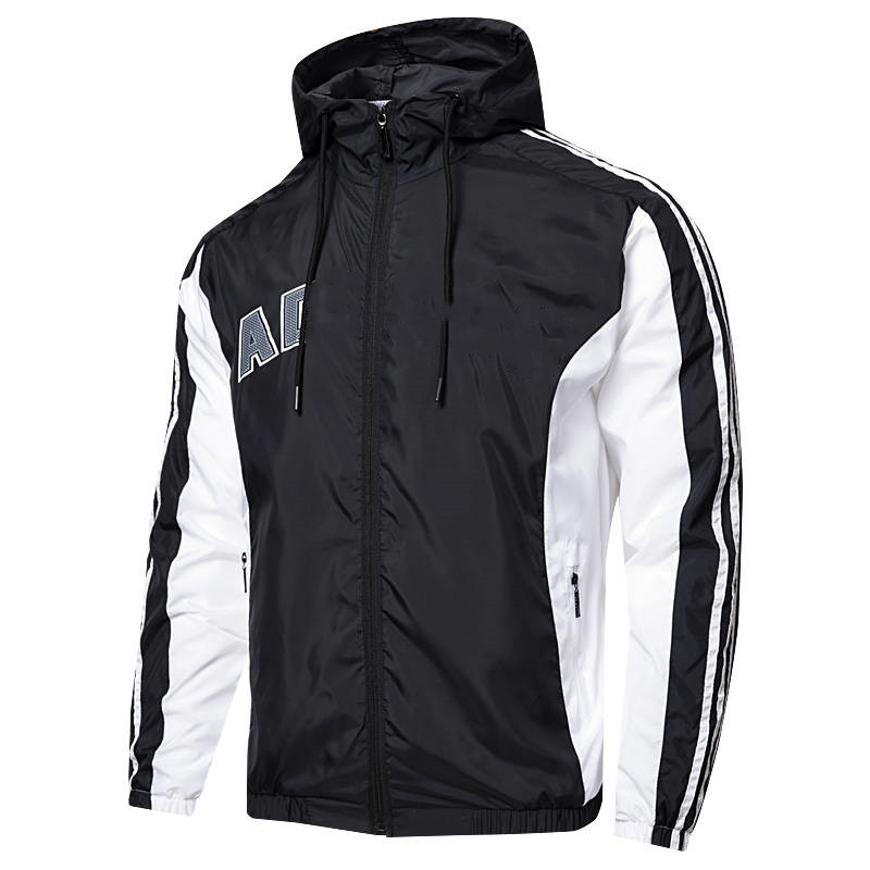 

2021 Men's Women's Jackets Embroidery Sports Collar Overcoat Zipper Windbreak Outerwear Hip Hop Coat sweater jacket, Black