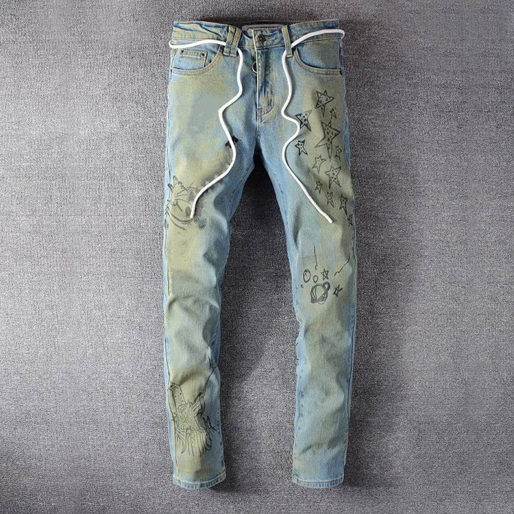 

20ss Luxury designers High quality Men's Jeans Clothing zipper Pants Light Blue fashion Men Slim Denim Straight Biker Hole Hip Hop rock