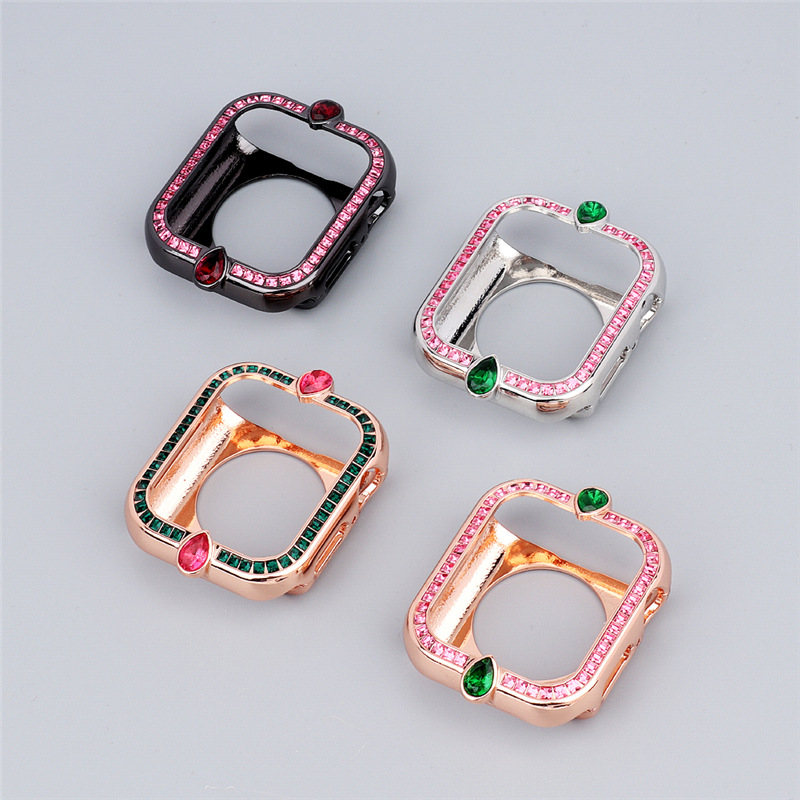 

For Apple Watch Series 6 5 4 3 2 SE iwatch 38mm/42mm/40mm/44mm Luxury Alloy Bling Diamond Ultra thin Protect Case Cover