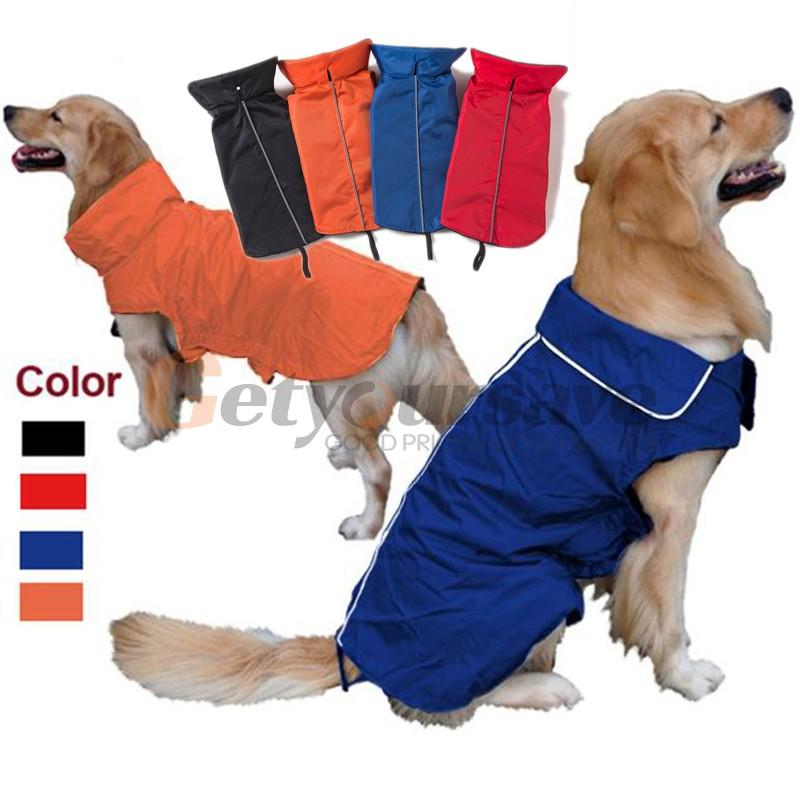 

Dog Apparel Raincoat Waterproof Clothes Outdoor Rain Coat Jacket Fleece Warm Reflective Safe