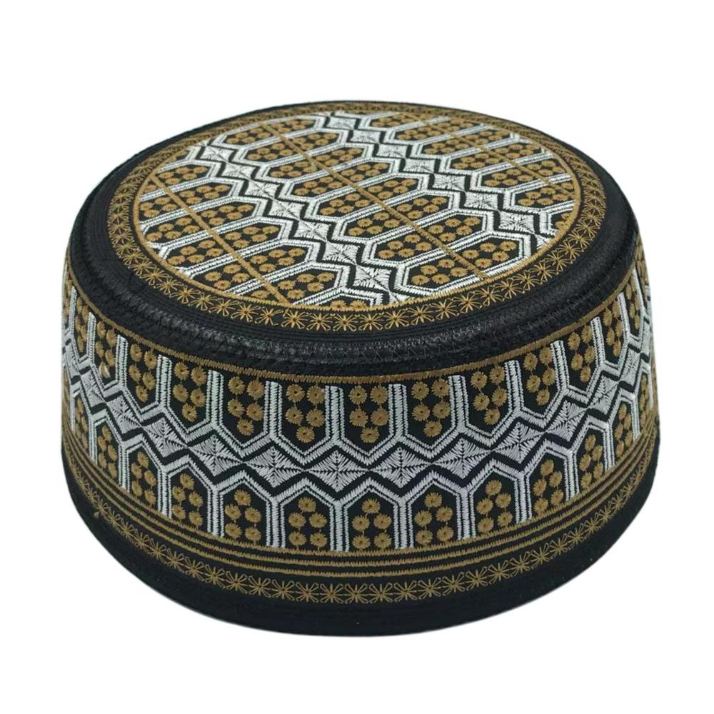 

Islam Hat kippa Embroidery Prayer arabic india muslim Hat Islamism Muslim hat jewish Muslim goods saudi arabia Hats for men, 55cm