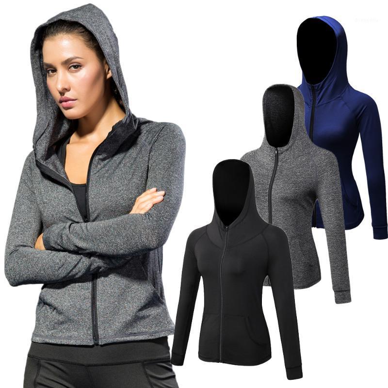 

Running Sets Women Hooded Jackets Sport Hoodie Raglan Long Sleeves Pockets Workout Exercise Gym Sweatshirt Casual Tops Activewear, Black;blue
