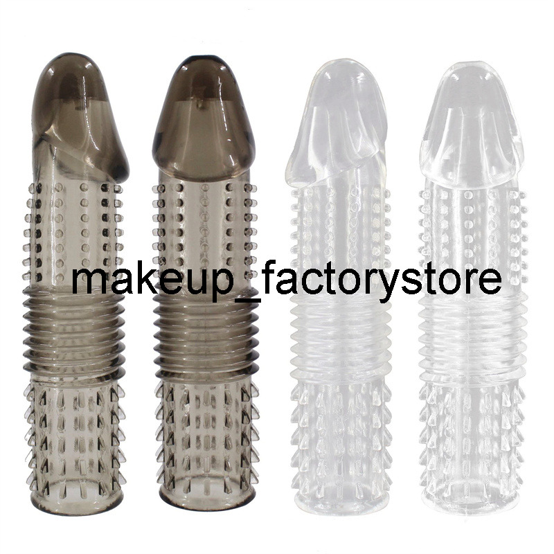 Massage Reusable Silicon toy With Spike Dotted Penis Sleeve Dildo sexy Extender Cocks Cover Adult Sex Toys For Men-image-735846629