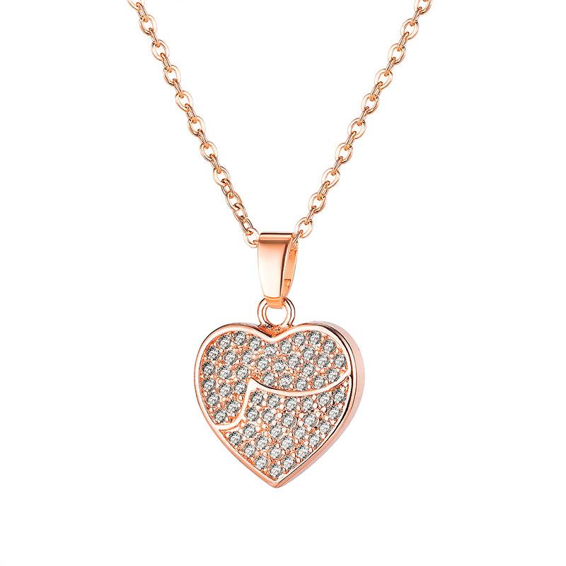 

Pendant Necklaces Stainless Steel Chain Cubic Zirconia Heart Necklace For Women Fashion Jewelry Female Accessories Elegant Gift Friends