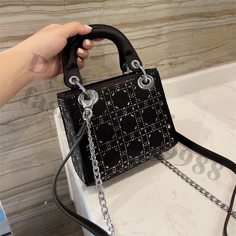 

Ladies Black Square Shoulder Crossbody Hand Bags High Capacity Genuine Leather Luxury Fashion Brand Shining Beads Cross Body Thread Flap Handbags For Women, Make up the difference