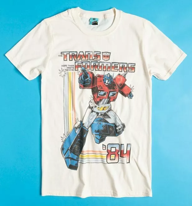 

Official Transformers Optimus Prime Ecru T-Shirt, White;black