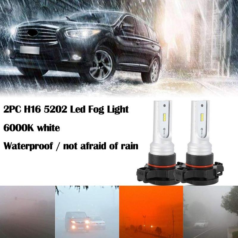 

Car Headlights CARPRIE Light 2021 H16 5202 Led Fog Bulb High Power 72W CSP-Y11 White 6000K 2 Pack Quality 9722