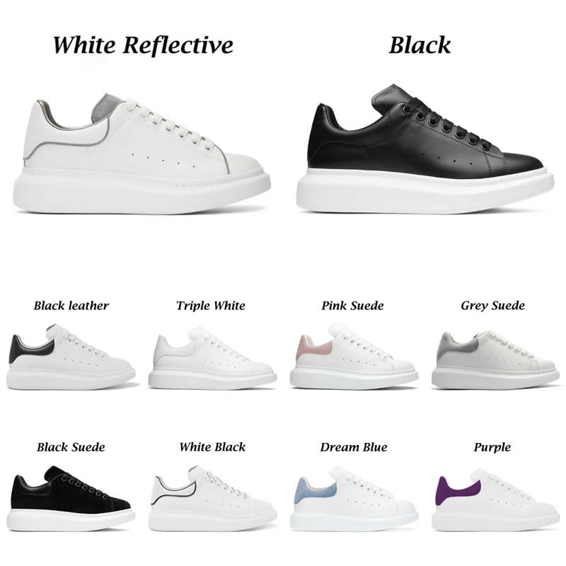 

alexander mcqueens mcqueen shoe oversized sneaker men women designer trainers leather mens white black casual flat chaussures with box, Hello