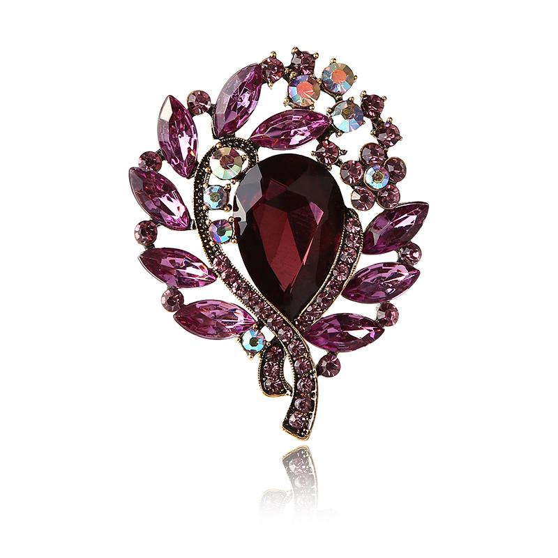 

Pins, Brooches Beadsland Alloy Inlaid Rhinestone Brooch Design Fashionable High-end Clothing Accessories Pin Woman Gift BR0027