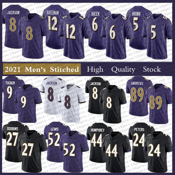 

12 Rashod Bateman 8 Lamar Jackson 6 Patrick Queen Football 89 Mark Andrews Baltimore5 Marquise Brown Raven 9 Justin Tucker 44 Marlon Humphrey 27 J.K .Dobbins Jerseys, My store(lzyhome)