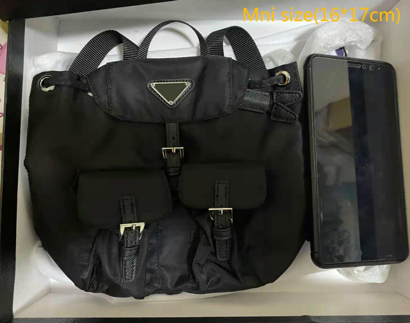 

2021 Mini Women Backpacks Luxury Bucket Bags Purses Designers Shoulder Bag Crossbody Phone Multiple Colors with Box (16*17cm), Black