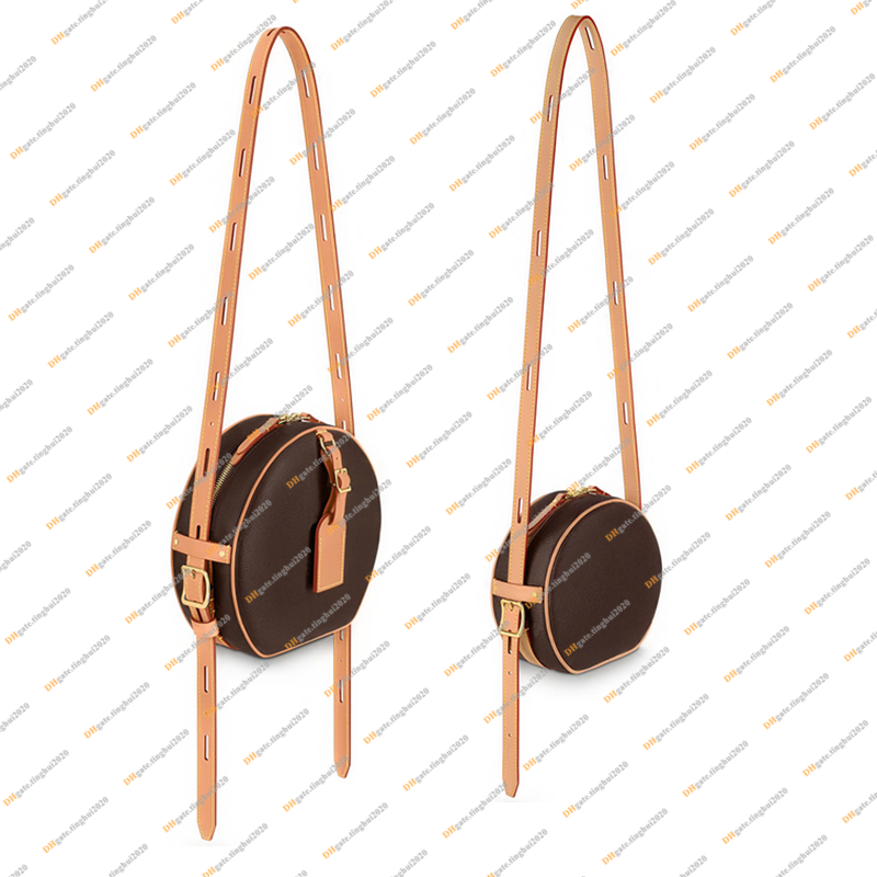 

Ladies Fashion Casual Designe Luxury Crossbody Shoulder Bags Handbag High Quality TOP 5A M52294 M45647 M45578 Round Bag Purse Pouch, Small brown flower / with dust bag