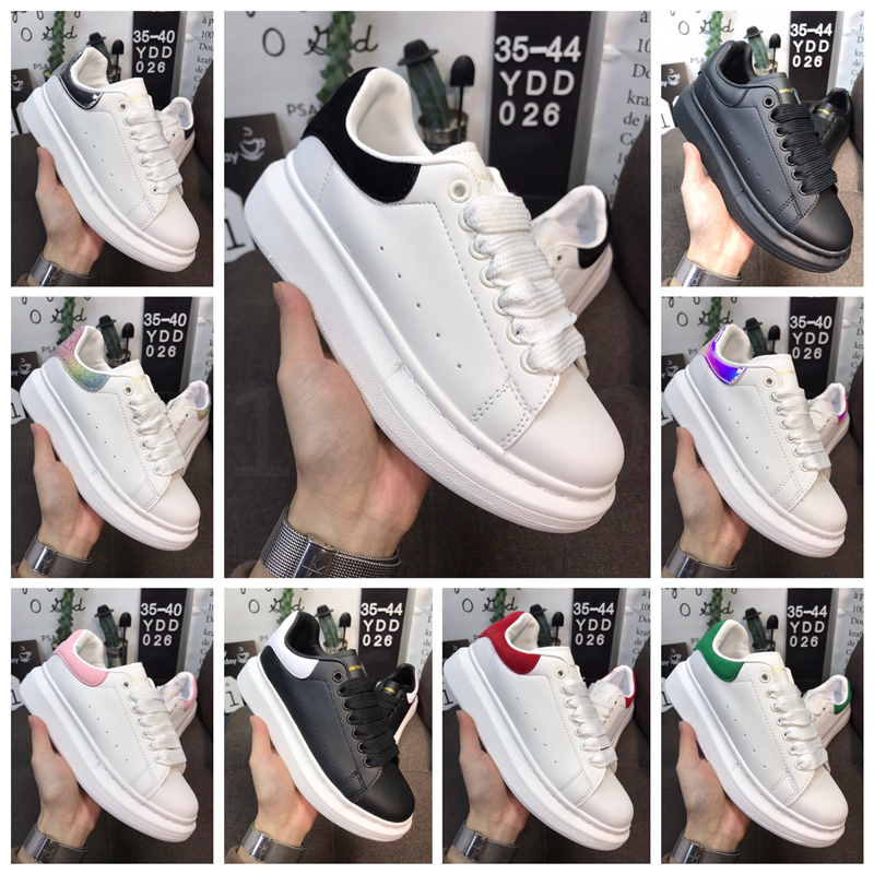 

2021 Fashion men women velvet black shoe alexander mcqueen platform oversized Leather mcqueens Casual shoes sneaker 36-44 vbrh