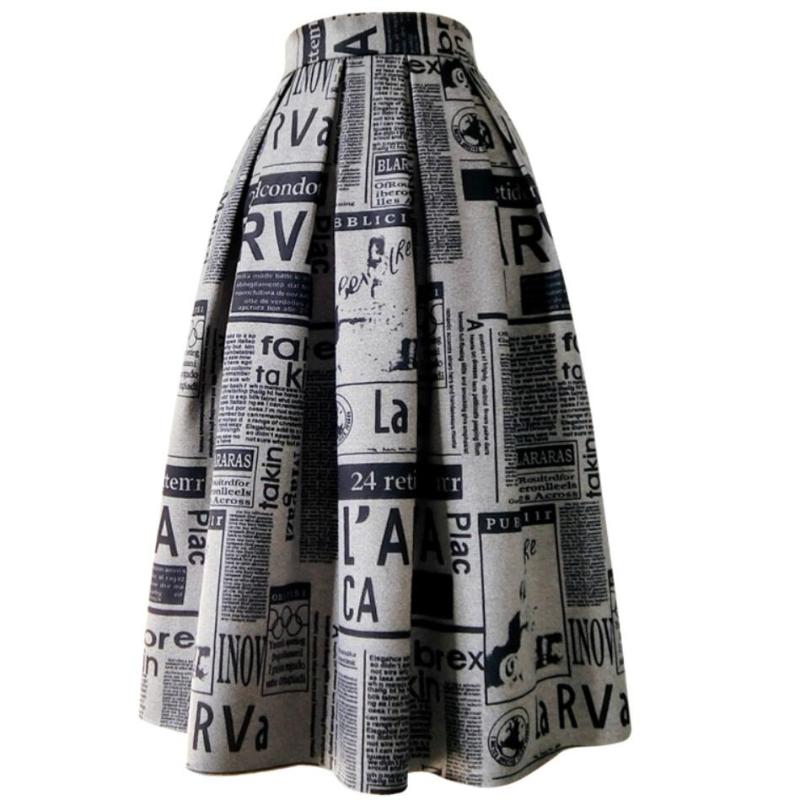 

Skirts Autumn Winter Vintage Thick Suede Letter Skirt Women High Waist Big Swing Ball Gown Plus Size, Gray