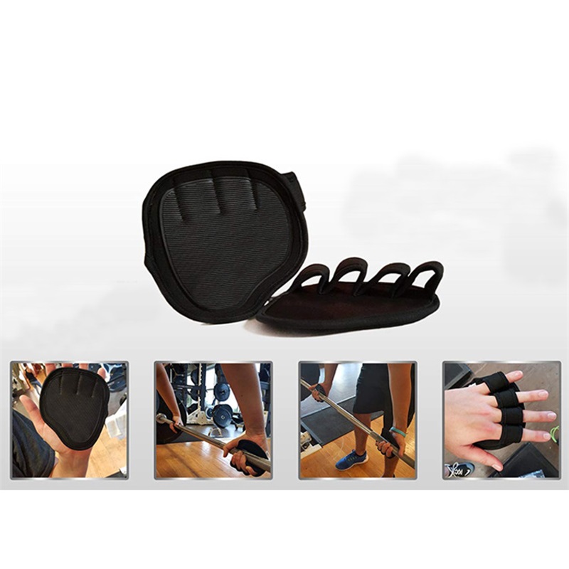 

Lifting Palm Dumbbell Grips Pads Unisex Anti Skid Weight Cross Training Gloves Gym Workout Fitness Sports For Hand Protector 1488 Z2, Black