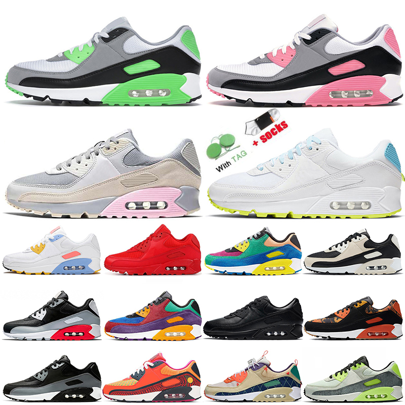 

2021 Top Quality 90s Mens Womens Running Shoes Pastel Hues Air Day of the Dead Max 90 Trail Team White Off Black Gold Sports Pink Cool Grey