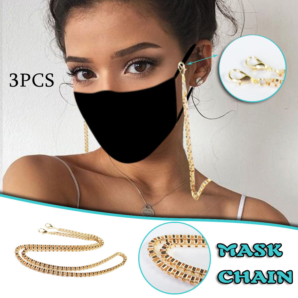Mode 3pc adjustable metal buckle mask soiled cord mascarillas reduce the holder of the pressure mask of the elastic ear anti-lost cord-image-693549496