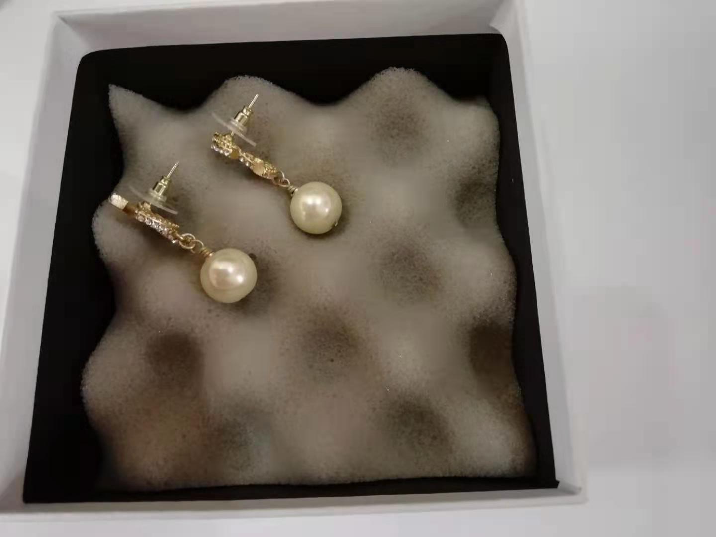 

Fashion dangle drop crystal earrings for women party wedding lovers gift jewelry with flannel bag