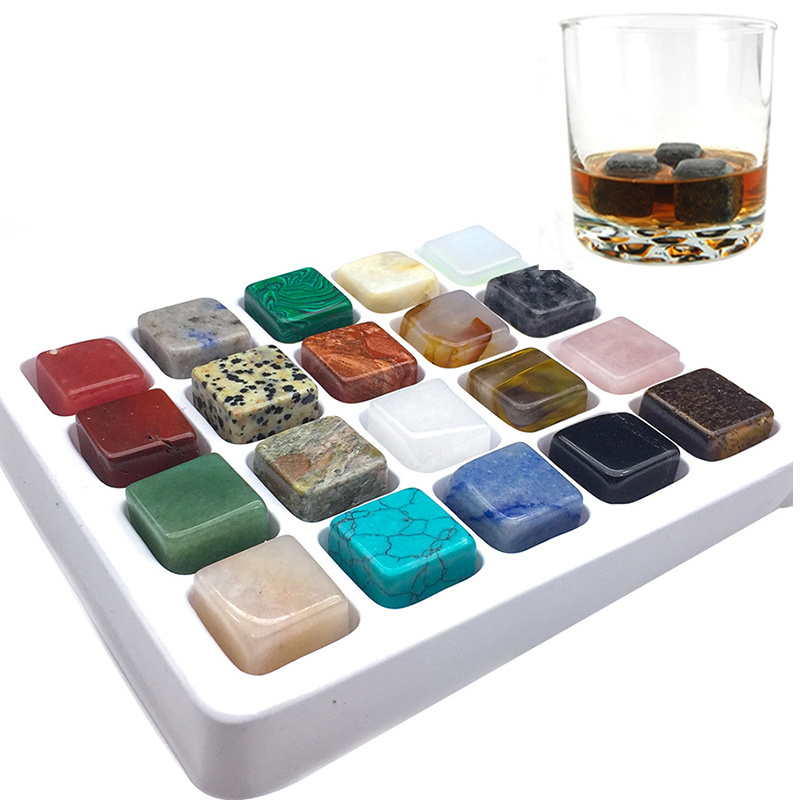 

Multi color 100% Natural Whiskey Stones Sipping Ice Cube for Bar Party Whisky Stone Wine Rock Cooler Wedding Gift Favor Christmas