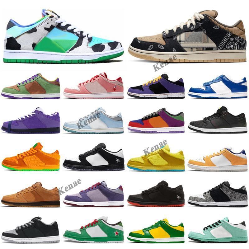

SB Dunks running shoes arrived in 2021TOP-quality men's and women's kentucky Travis Scotts red, green white br fashion sneakers 36-45, Additional payment for box