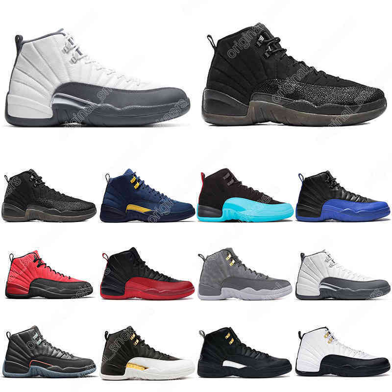

men basketball shoes 12 Reverse Flu Game 12s O-Black Bulls Twist French Blue University Gold mens trainers outdoor, The master