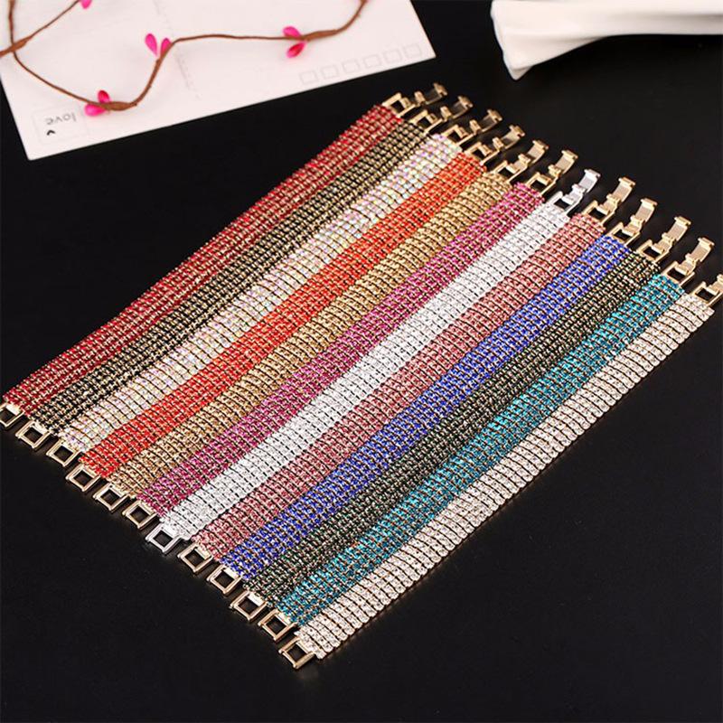 Charm Bracelets 2021 Fashion Luxury Blue Crystal Bracelet For Women Wedding Femme Party Jewelry Friend Gift-image-710326331