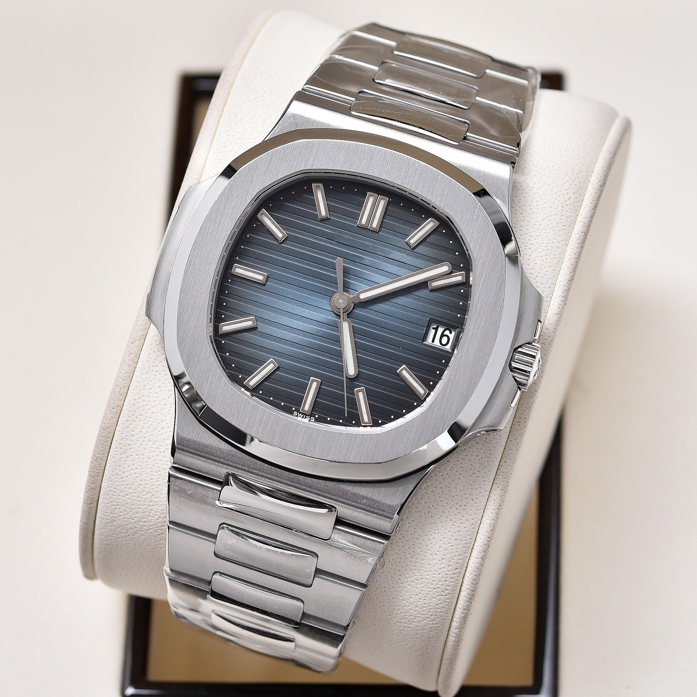 

U1 Factory 40MM Automatic Movement Mens Watches High Grade Man Wristwatches Oval Dial Stainless Steel Band Transparent Back, Slivery;brown