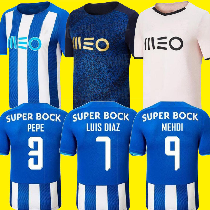 

21 22 FC Porto soccer jerseys 2021 2022 Home PEPE LUIS DÍAZ MATHEUS MEHDI Maillots De Foot Shirt MAREGA OTÁVIO SÉRGIO football uniforms, Black;yellow