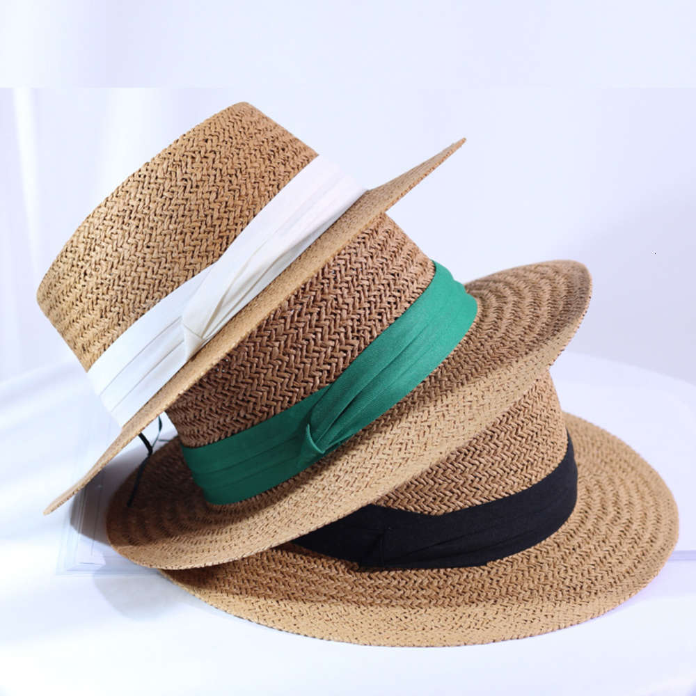 

Big eaves jazz hat sun hard edge straw men's and women's top Beach Hat Western Cowboy couple, Blue;gray