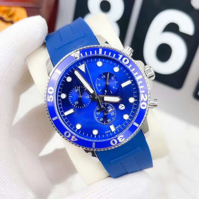 

Designer Chronograph Watches for Men - Quartz Movement, Rubber Strap, Perfect Gift for Christmas and Valentine's Day