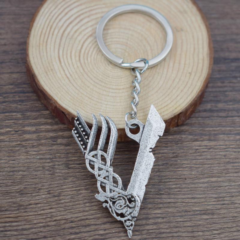 

Keychains SanLan 20pcs Vikings Symbol Keychain V Logo Keyring Viking Norse