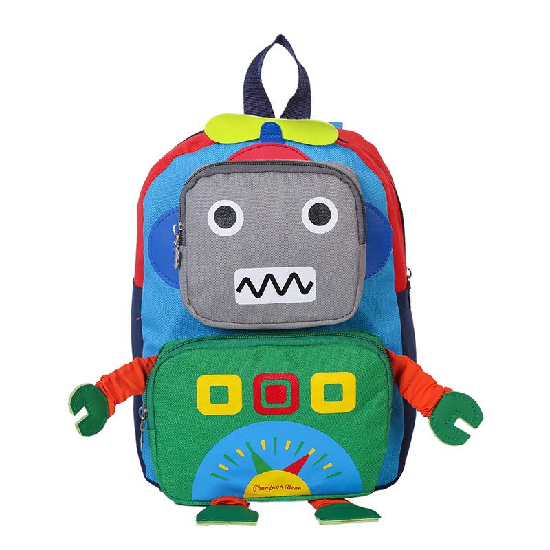 

Children's Backpack Cartoon 3D Robot Kindergarten 3-6 Years Old Baby Bags Kids Satchel Boys Girls School