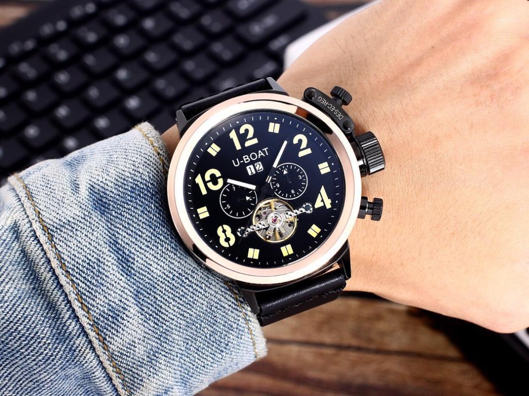 

Fashion High Grade Leisure Mechanical Watch Waterproof Shockproof Wristwatches, Silver