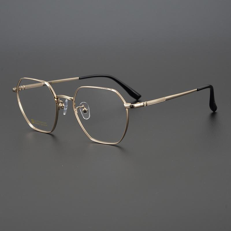 

Fashion Sunglasses Frames Japanese Handmade Polygonal Joker Glasses Frame Retro Decorative Big Face Myopia For Men And Women