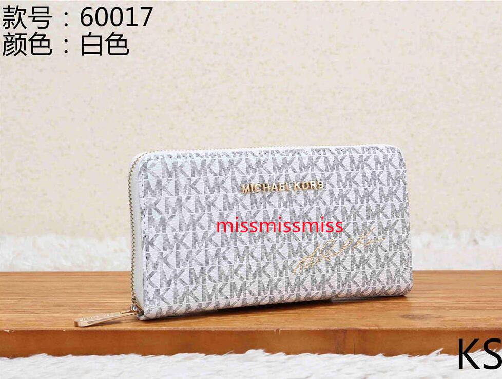 

005 michaelmkkors women long short zipper wallet men Bank card package coin men's purse leather clutch bag women;s ca, Black;brown