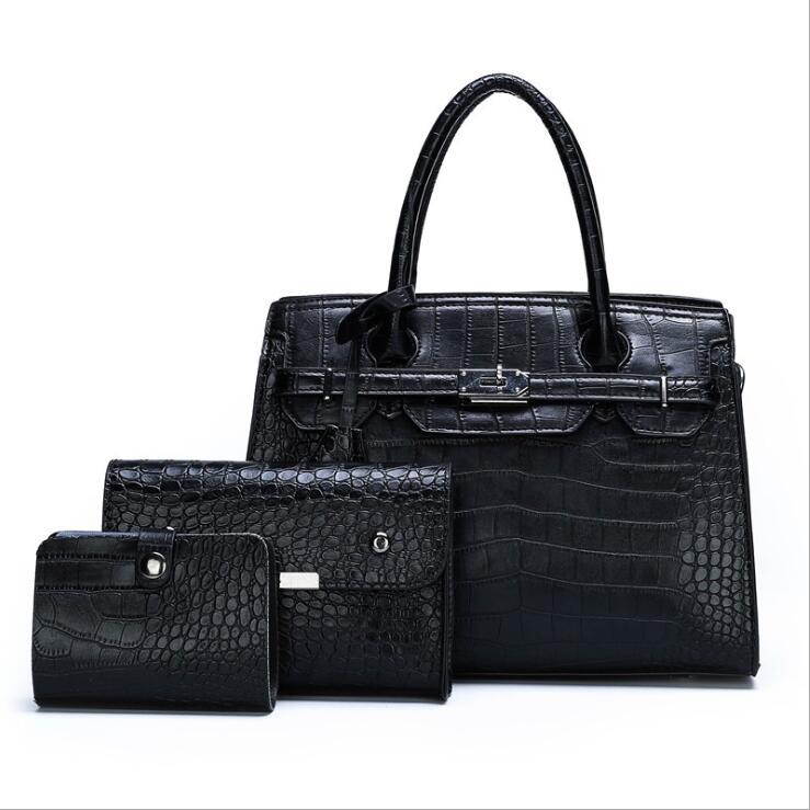 

Factory wholesale women bag Elegant and versatile Alligator handbag Classic embossed womens messenger bags Large Stone womenss handbags