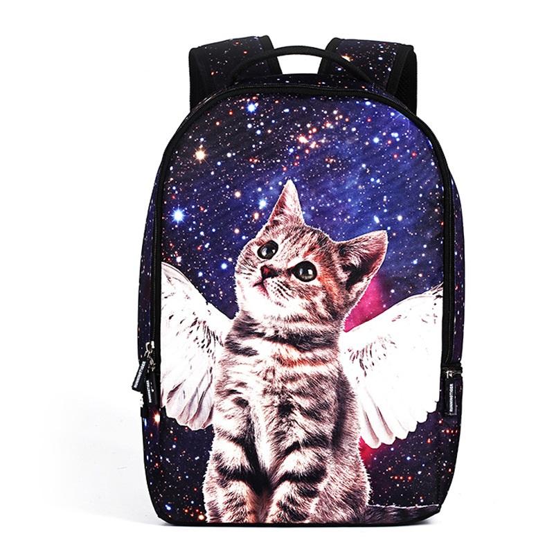 

Backpack A1001 Fashion Youth Leisure Angel Star Cat Trend Personality Computer Bag Casual Nylon, A1003 andgel green c